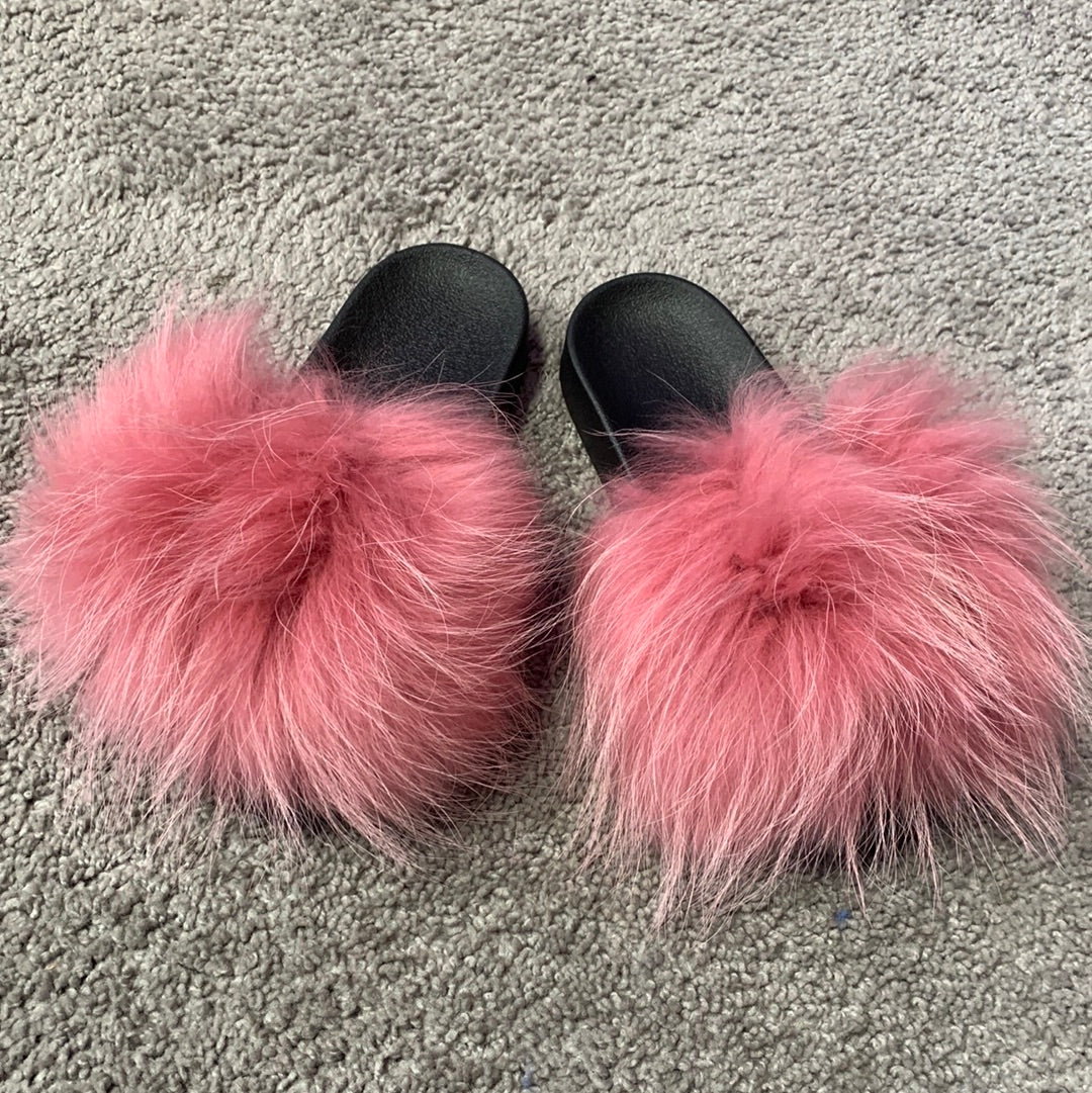 Pink fur slides