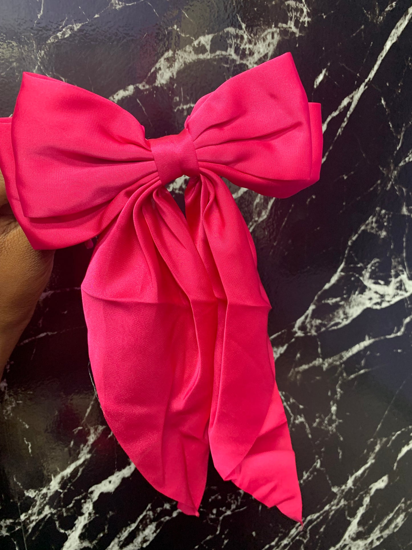 Bright pink bow