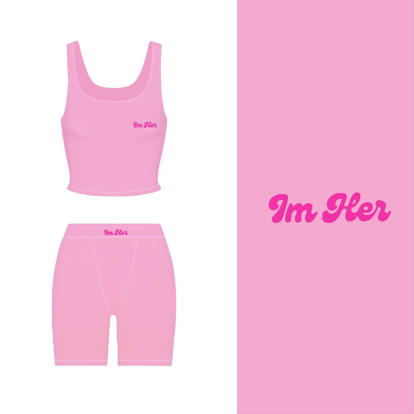 Pink IM HER two piece set