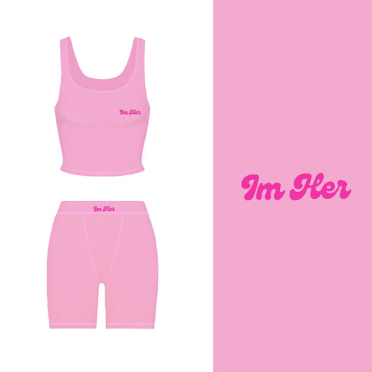 Pink IM HER two piece set