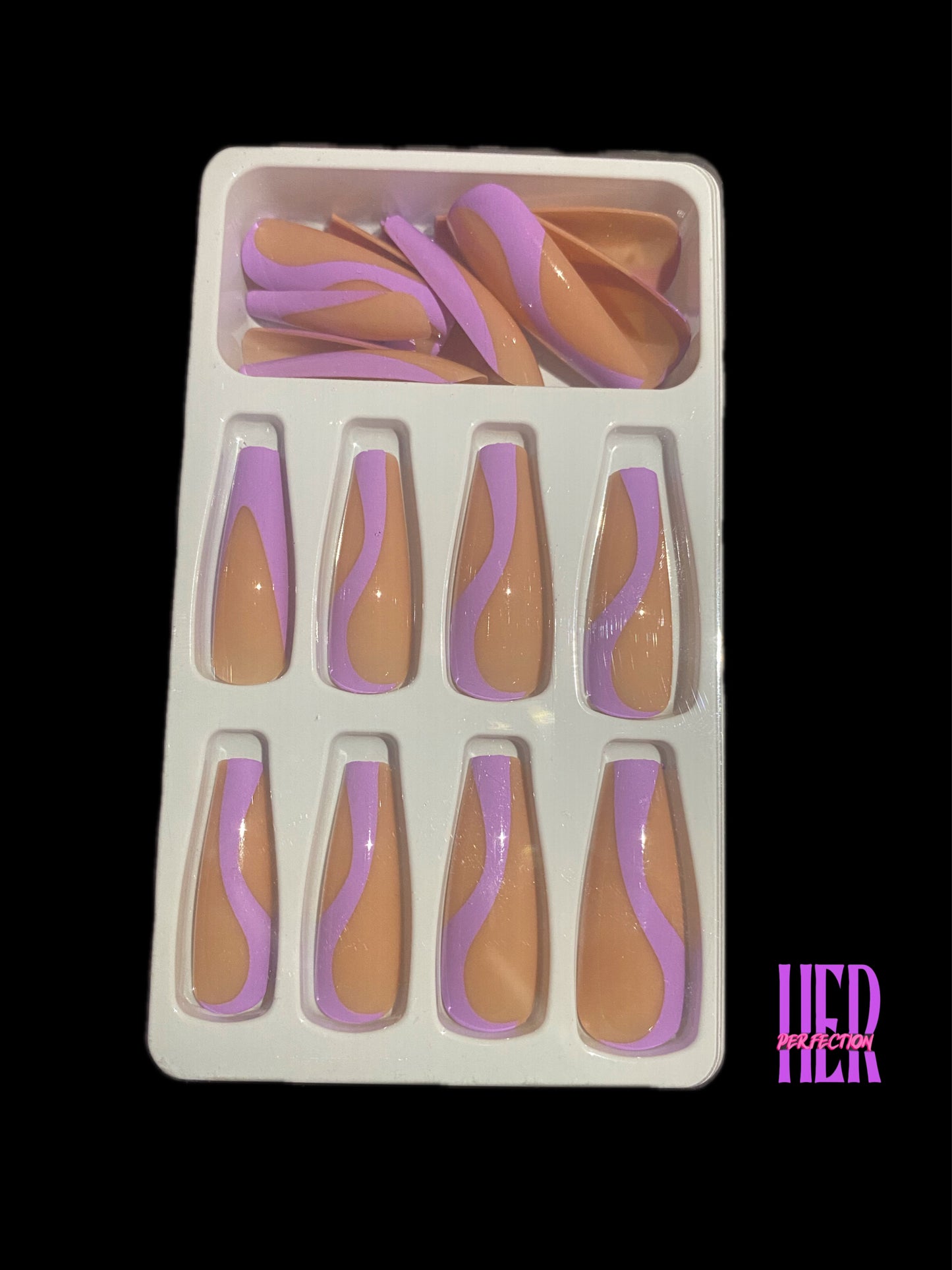 Purple reign press on nail set