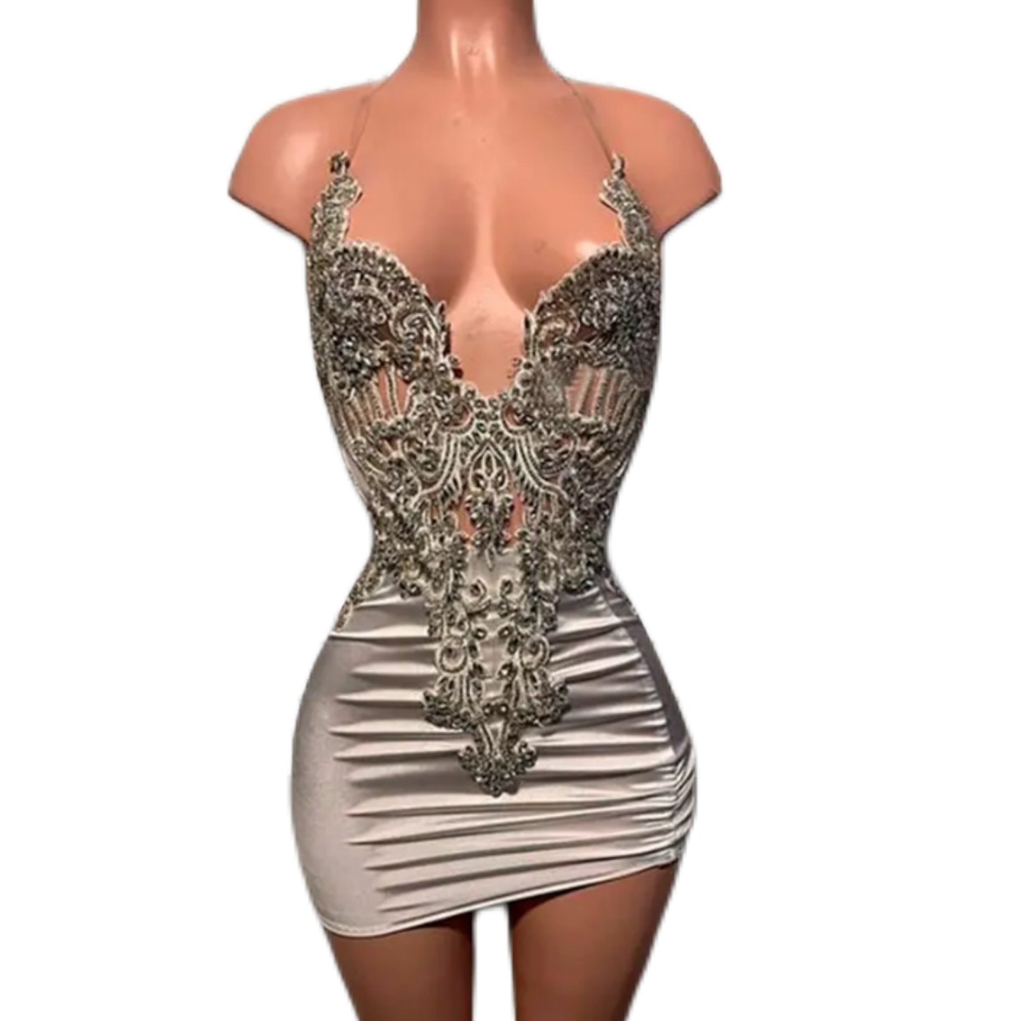 Short silver serenity dress