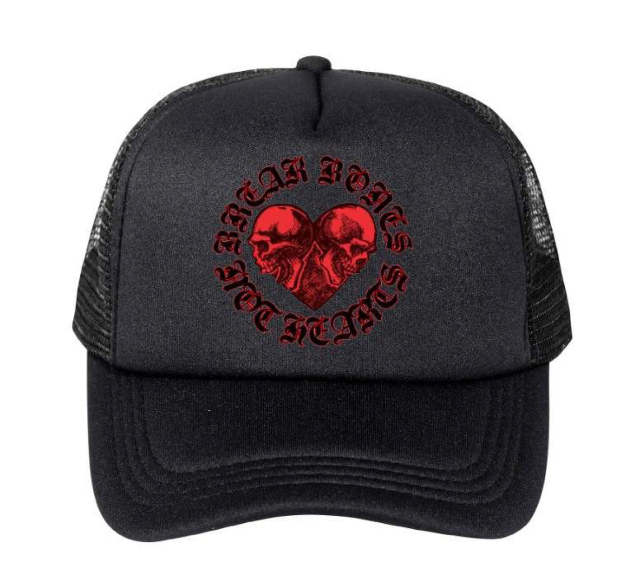 Red and black BBNH trucker hat